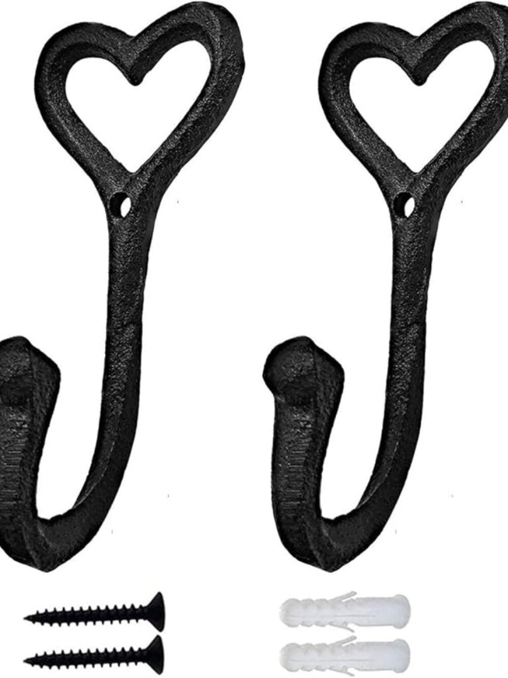Decorative Wall Hooks Coat Towel Hook 2 Pcs Key Bag Hanger Coat Hooks Cast Iron